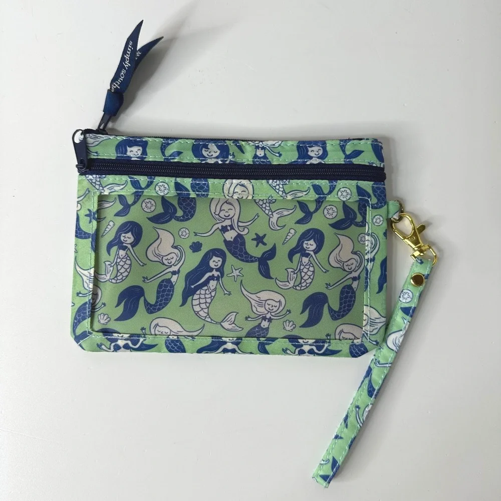 Simply Southern Mermaid Phone Wristlet Clear Window Wallet Beach Vacation School